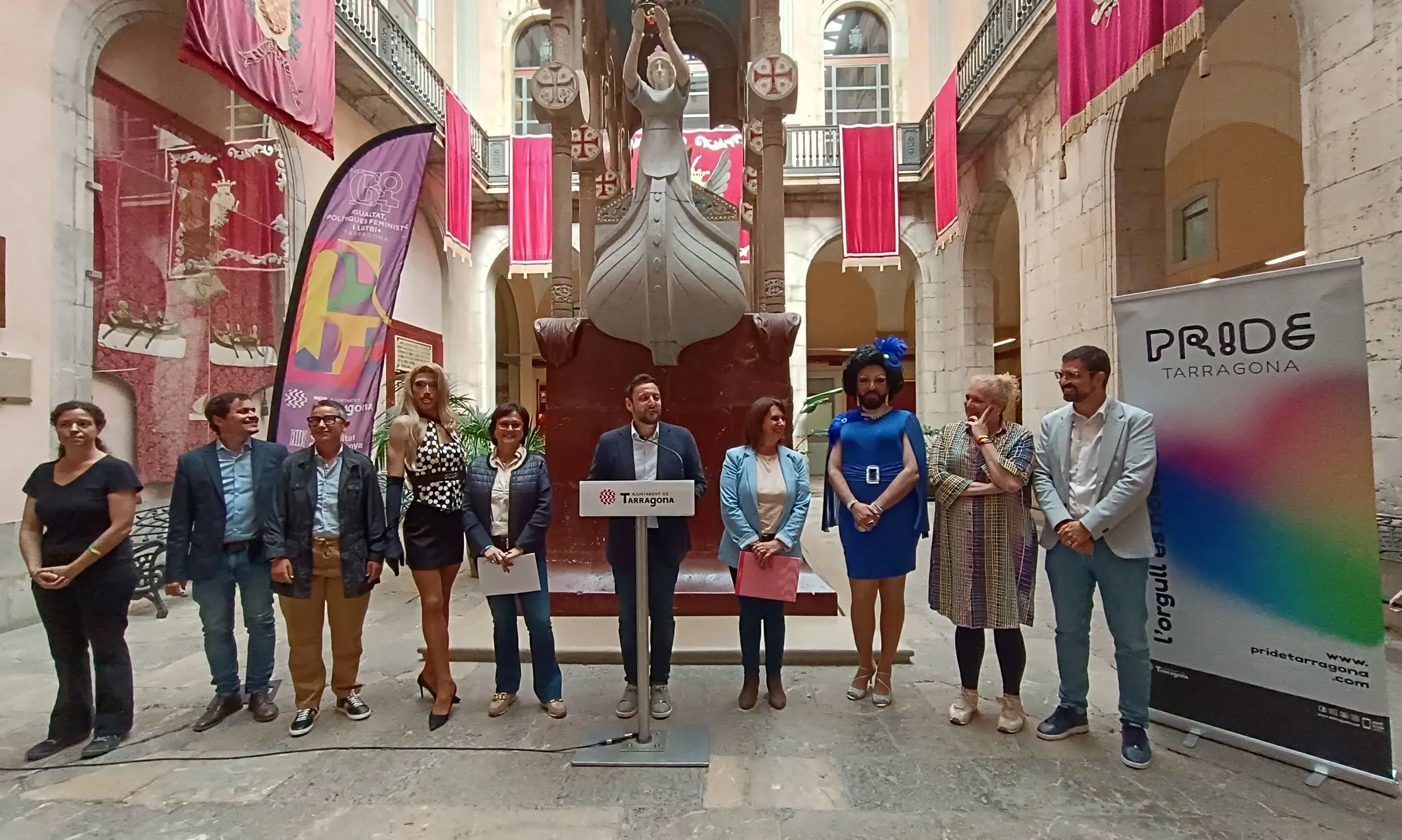 Imatge de la roda de premsa de presentació del PRIDE Tarragona