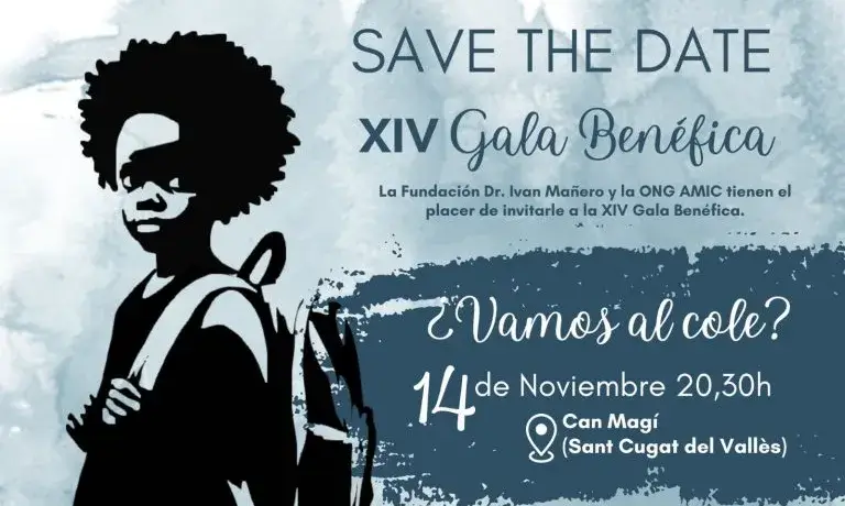 Cartell de la Gala Benèfica de la Fundació Dr. Ivan Mañero i l'ONG AMIC