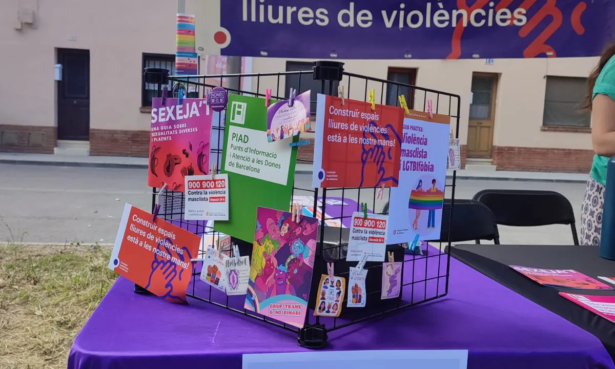 Stand del Punt Lila organitzat per la cooperativa La Sal. Font: La Sal