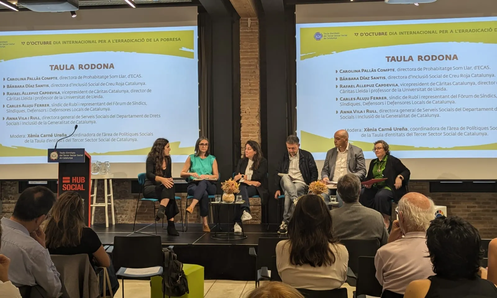 ECAS, Càritas i Creu Roja van ser només algunes de les entitats participants en la jornada 'Territori i desigualtats: una vida digna depèn d’on vius?’. Font: Taula d'Entitats del Tercer Sector Social.