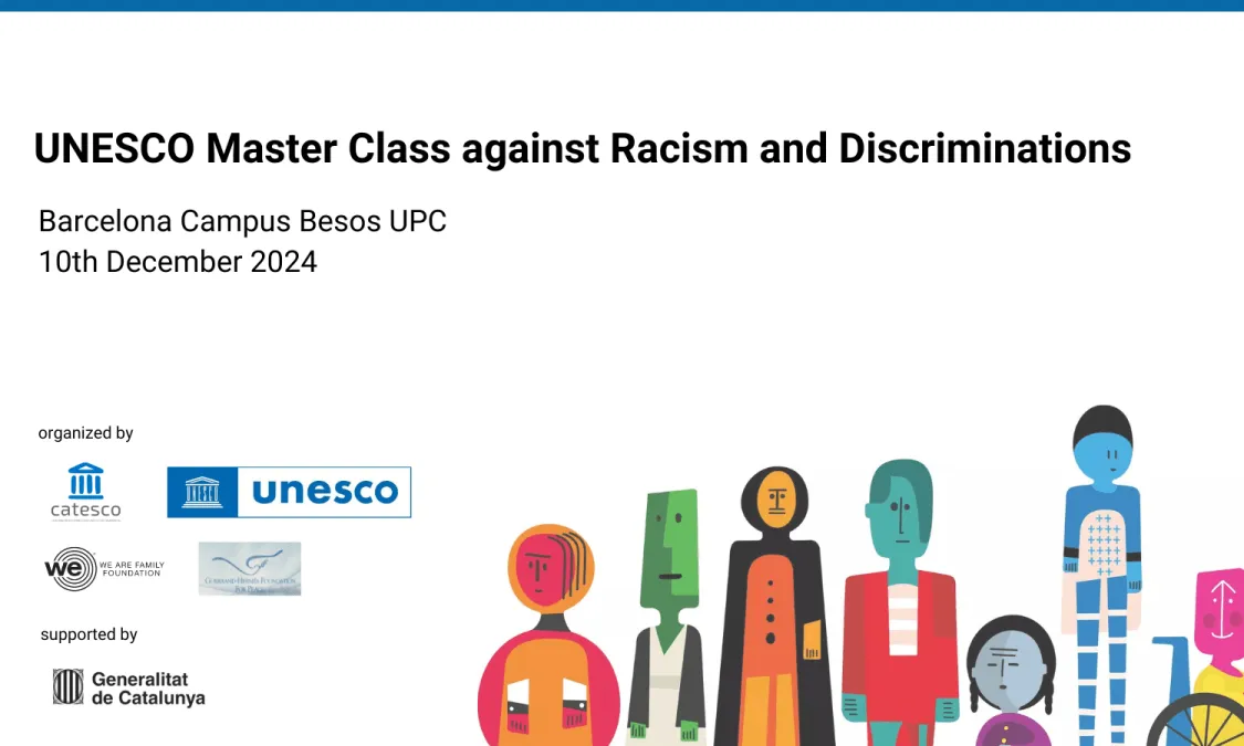Cartell de la Master Class contra el racisme i la discriminació. Font: Catesco
