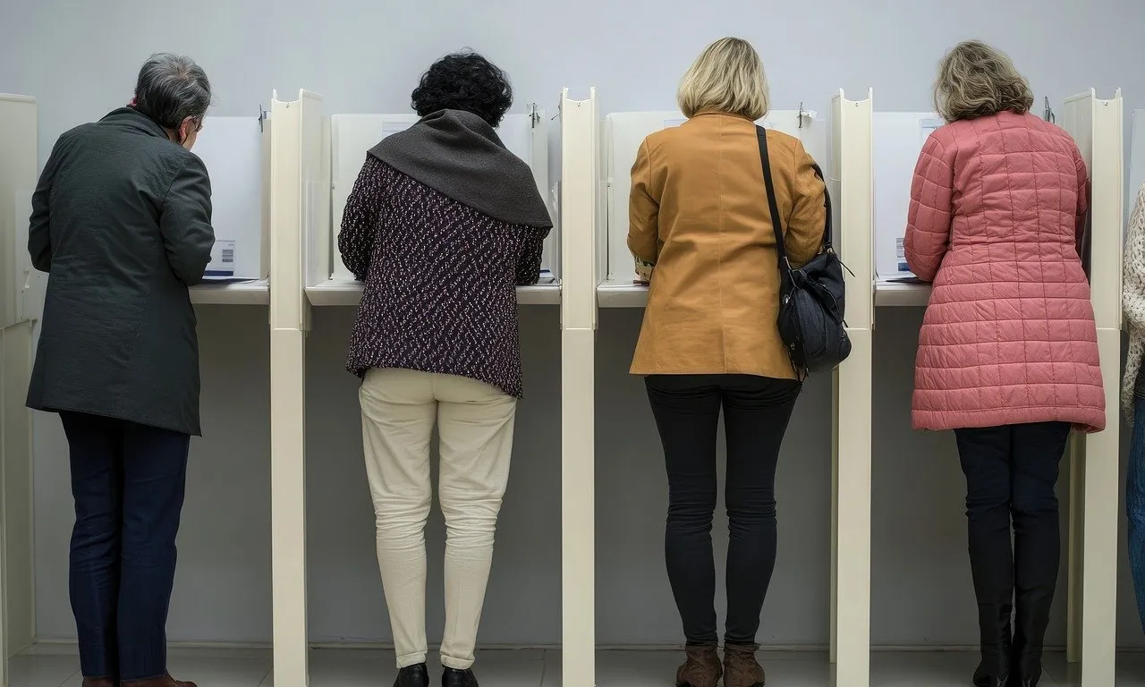 Persones votant. 
