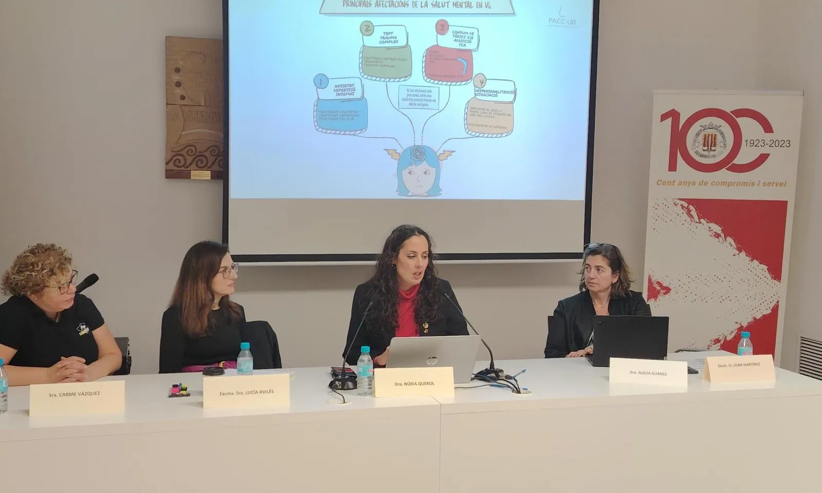 La Dra Querol explica els processos que pateixen les victimes de violència de gènere