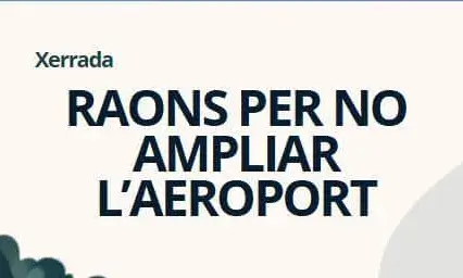 Cartell de la xerrada 'Raons per no ampliar l'aeroport'