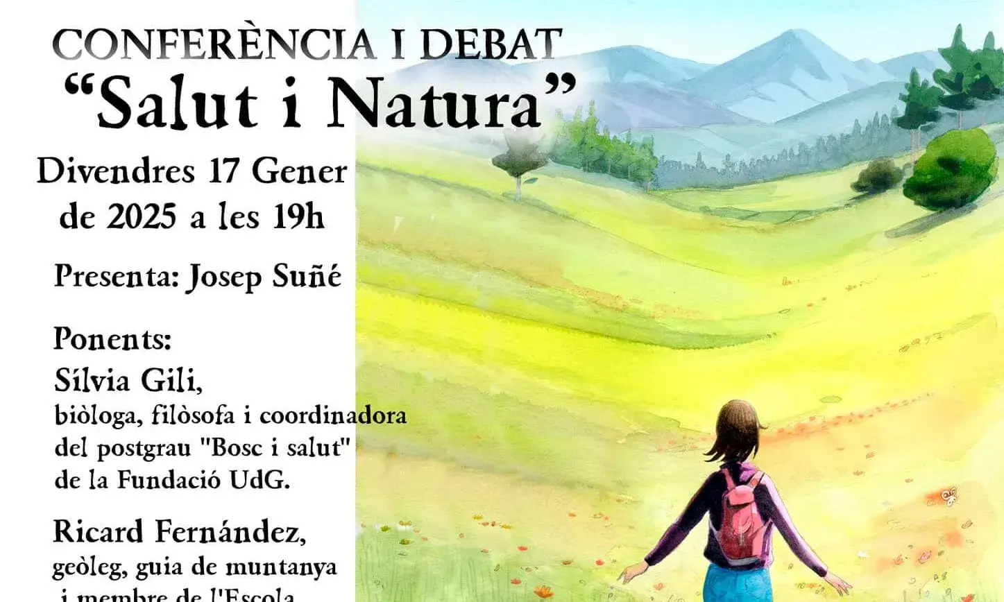 Cartell de la conferència i debat 'Salut i Natura'