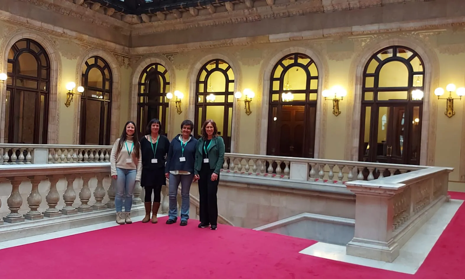 Representants de la XCN, al Parlament de Catalunya.