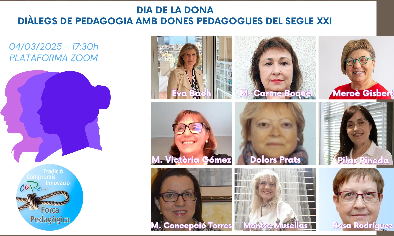 DIA DE LA DONA: DIÀLEGS DE PEDAGOGIA AMB DONES PEDAGOGUES DEL SEGLE XXI