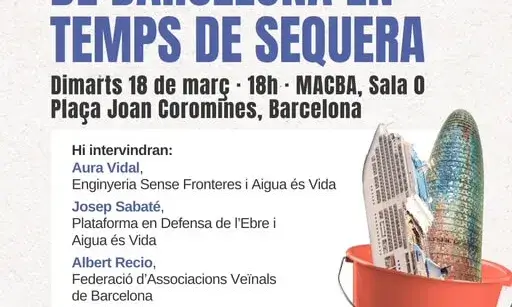 Els ponents debatran sobre com Barcelona podria estalviar i reutilitzar més aigua.