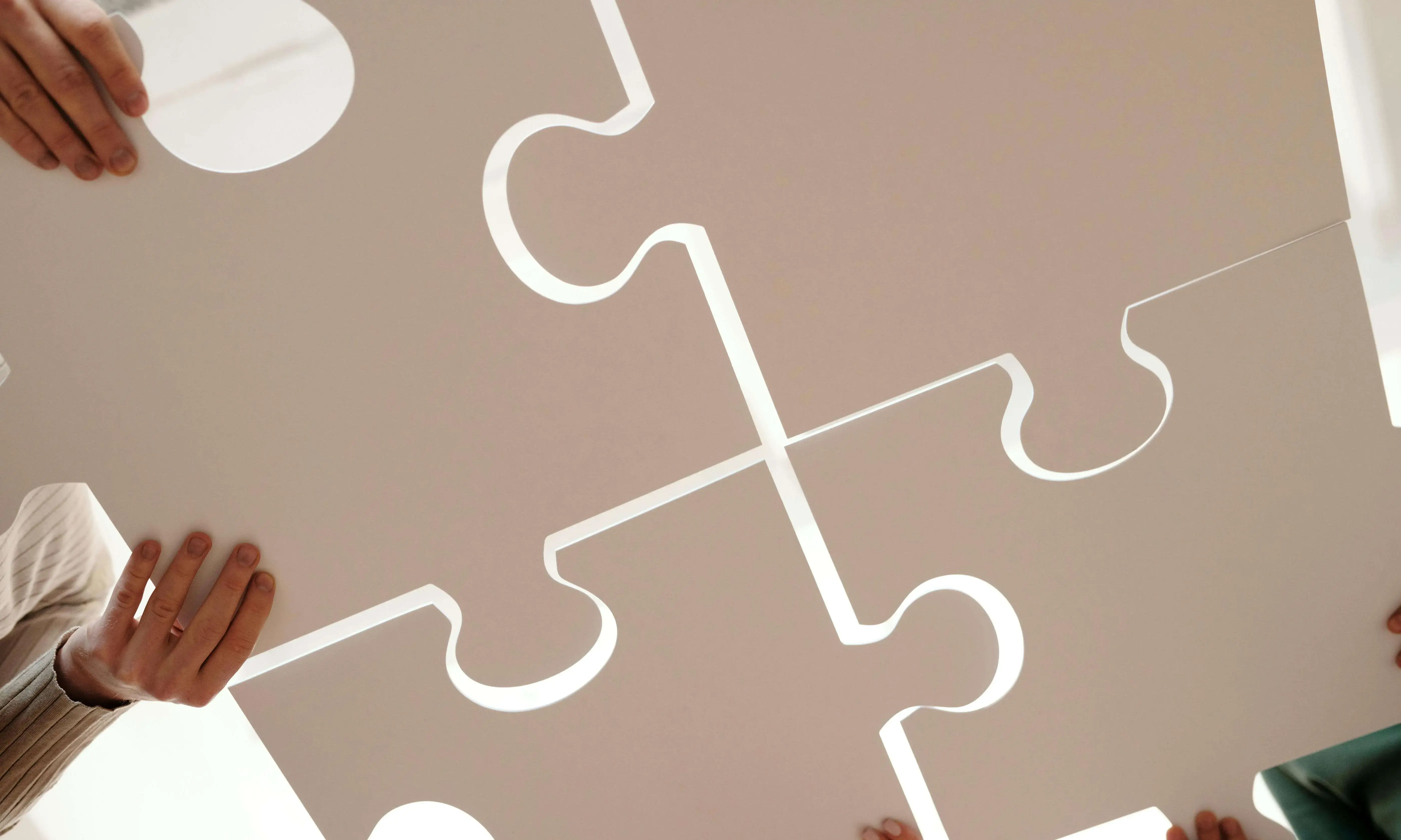 Puzzle gran en blanc fet per dues persones Puzzle gran en blanc fet per dues persones