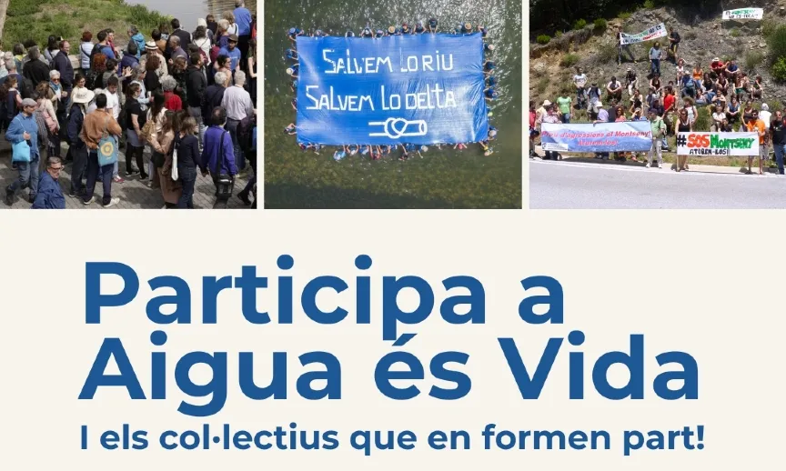 Cartell de la sessió de benvinguda de la plataforma Aigua és Vida