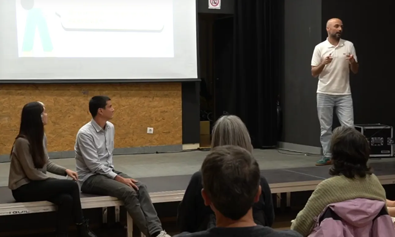 L'equip del projecte 'SALT' durant la presentació al Palau Alòs.