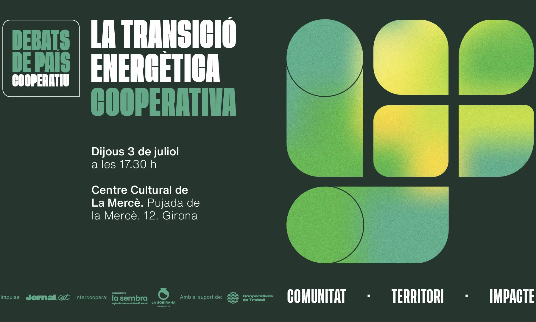 Cartell del debat ‘Transició energètica cooperativa’