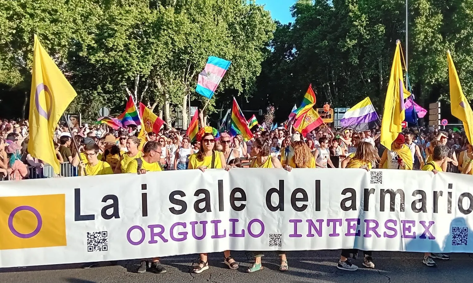 Manifestació per reivindicar l'orgull intersexual. 