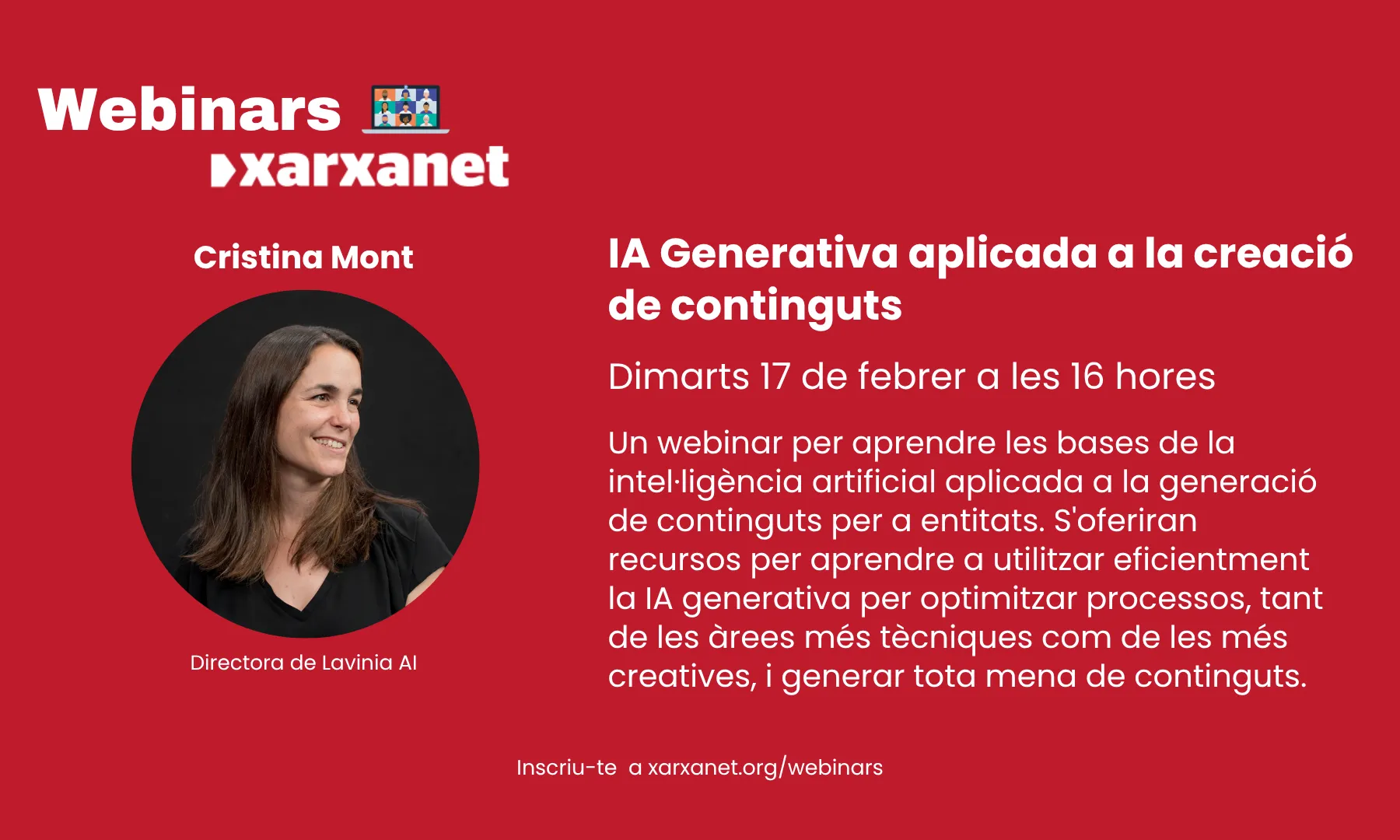 Cartell del webinar.