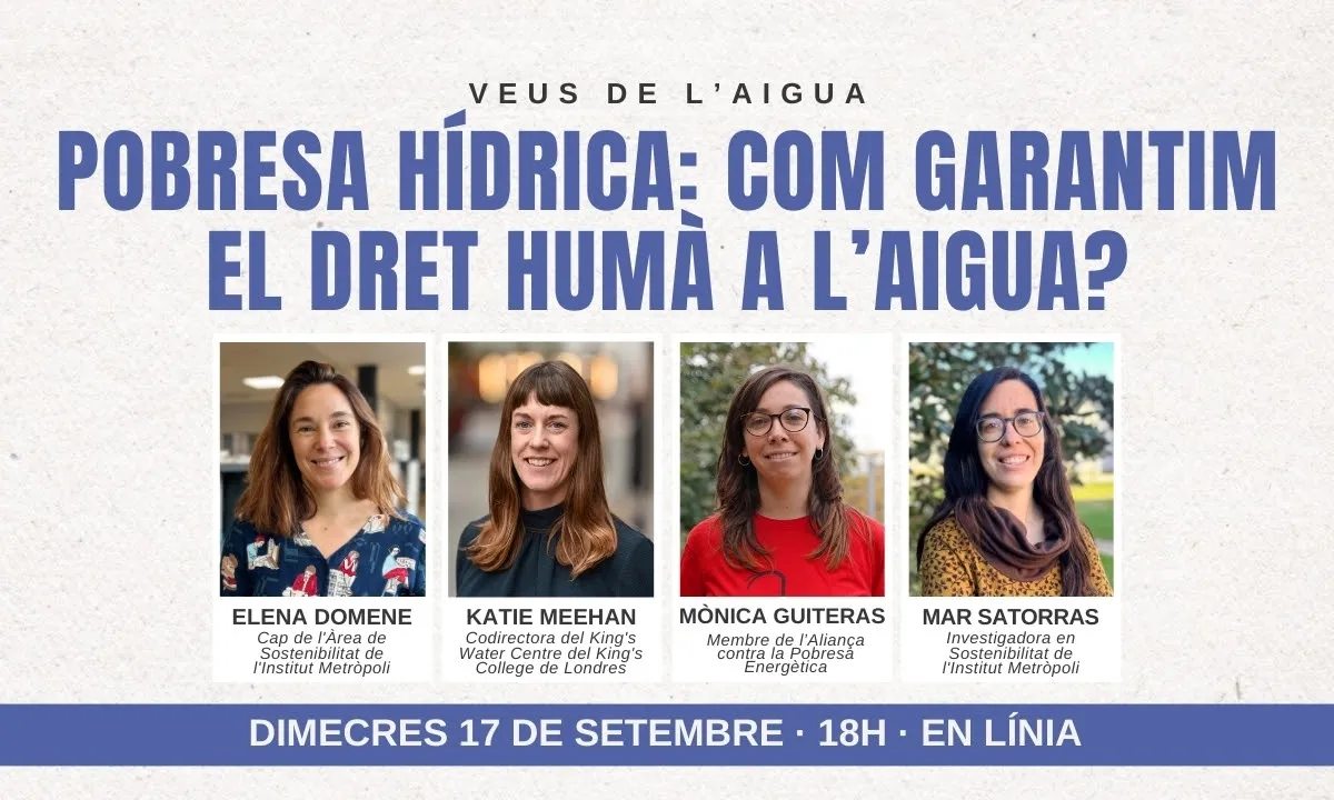Cartell 'Pobresa hídrica: Com garantim el dret humà a l’aigua?'