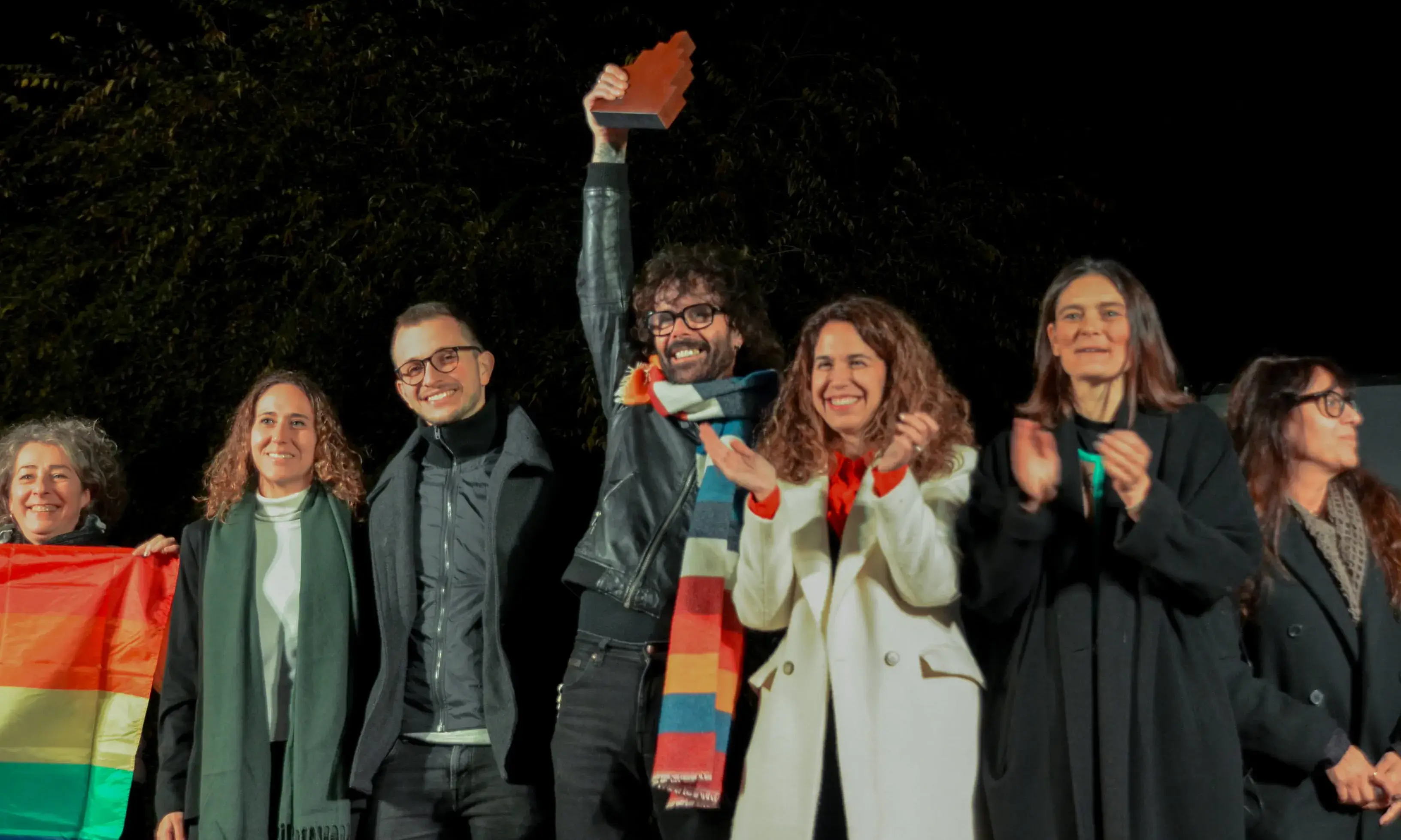 Tots els premiats a l'escenari