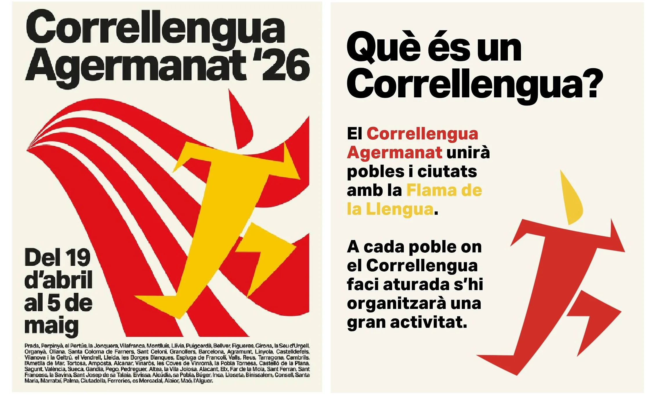 La flama per la llengua, símbol de continuïtat i compromís