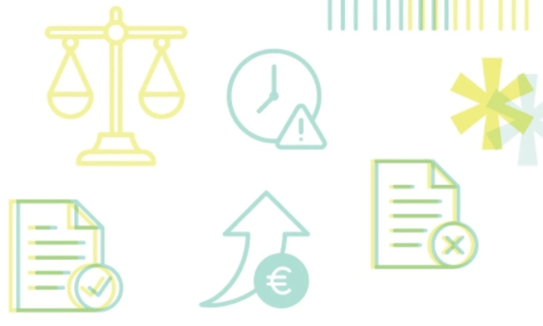 Símbols que tenen relació amb les licitacions públiques.