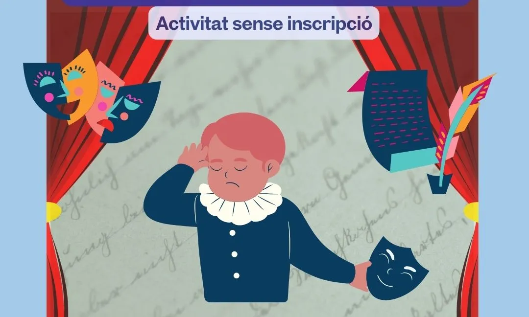 Imatge amb la fraser "Representació final del grup de poesia i lectura teatralitzada"