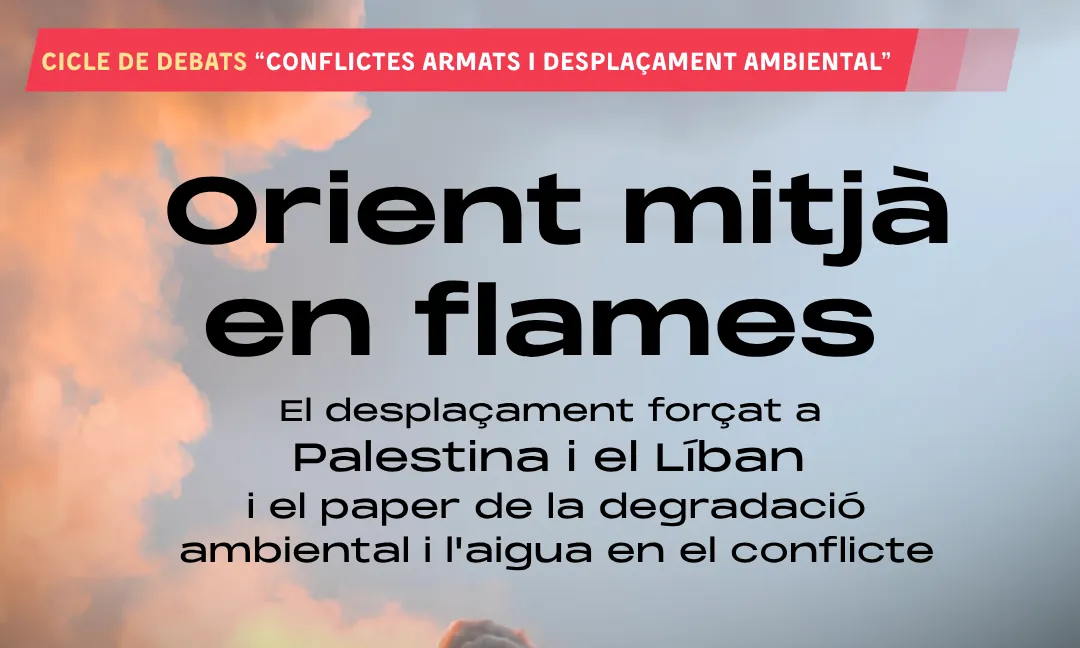 Cartell oficial de l'acte 'Orient mitjà en flames'.