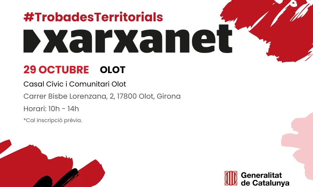 Cartell de la trobada, amb informació sobre la data, l'hora i el lloc.