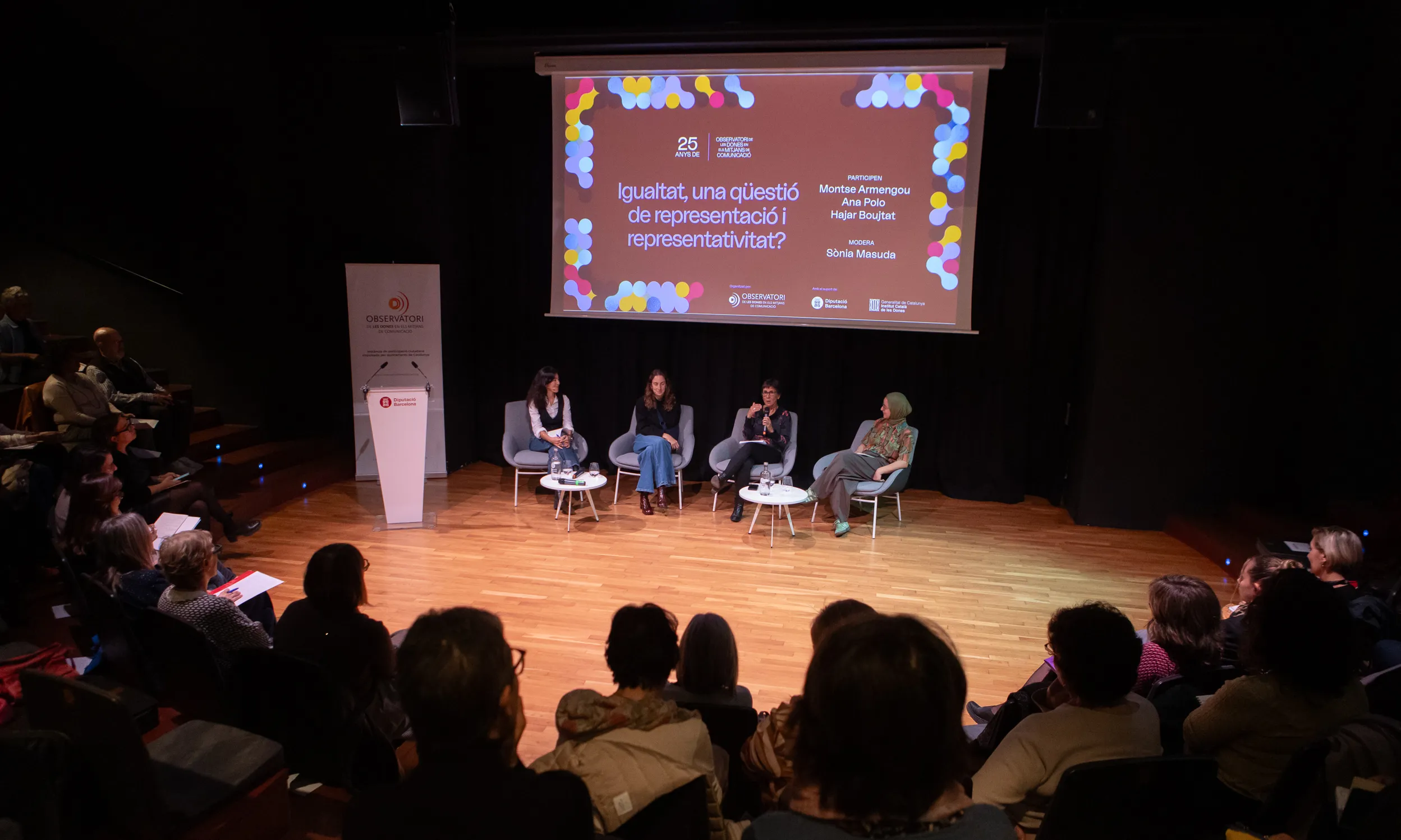 Acte de celebració dels 25 anys de l'Observatori de les Dones en els Mitjans de Comunicació.