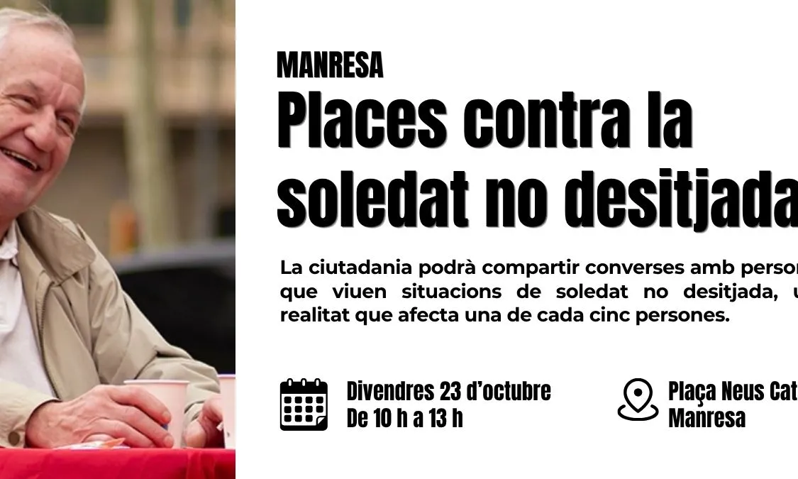 La ciutadania podrà compartir converses amb persones que viuen situacions de soledat no desitjada, una realitat que afecta una de cada cinc persones.