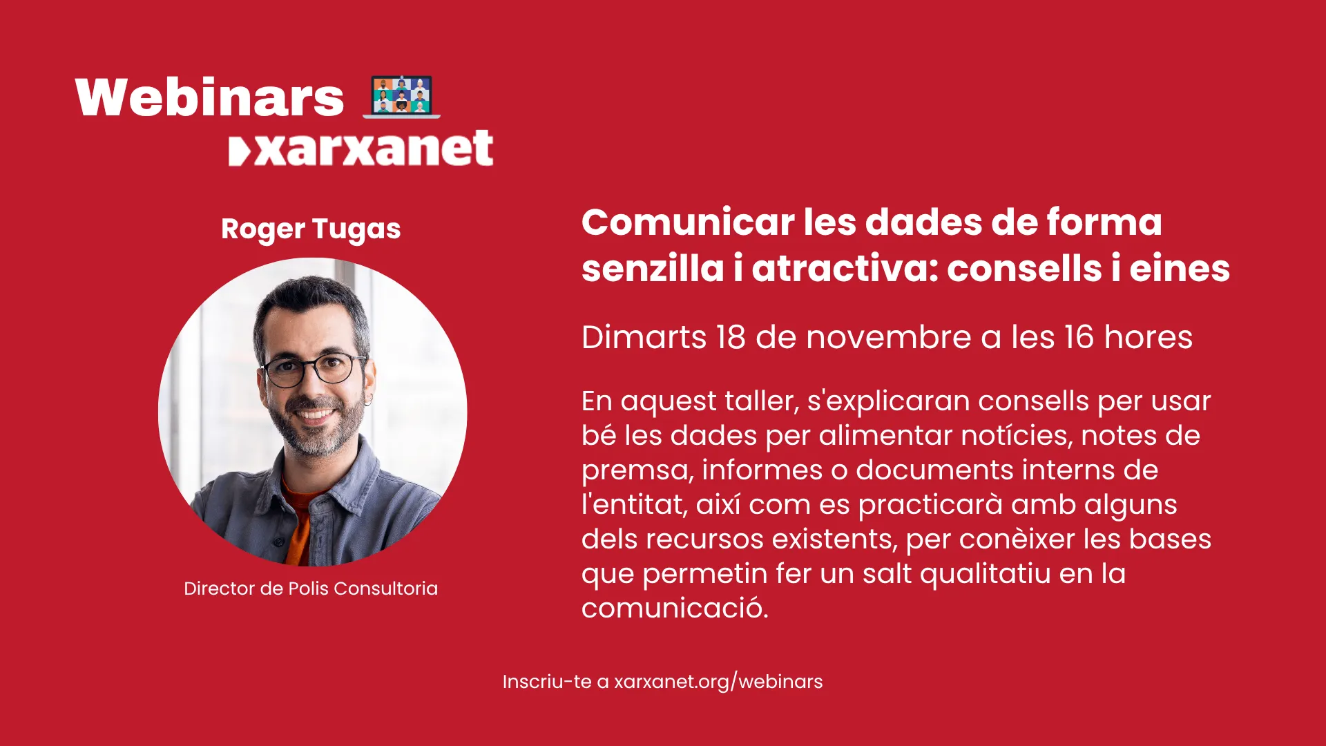 Cartell del webinar.