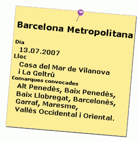Recordatori de la reunió territorial de Barcelona Metropolitana