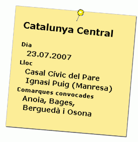 Recordatori de la reunió territorial de Catalunya Central