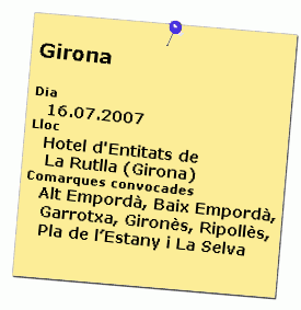 Recordatori de la reunió territorial de Girona