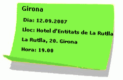 Recordatori de la reunió territorial de Girona