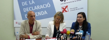 Imatge de la roda de premsa. Font: La Taula d'Entitats del Tercer Sector