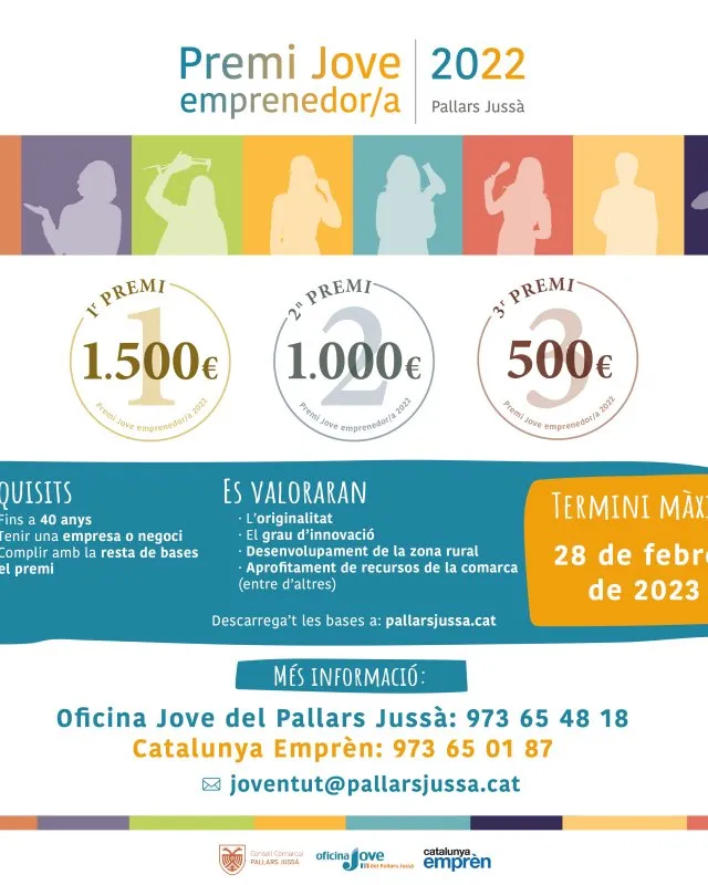 Cartell premi Jove Emprenedor. Font: Consell Comarcal del Pallars Jussà