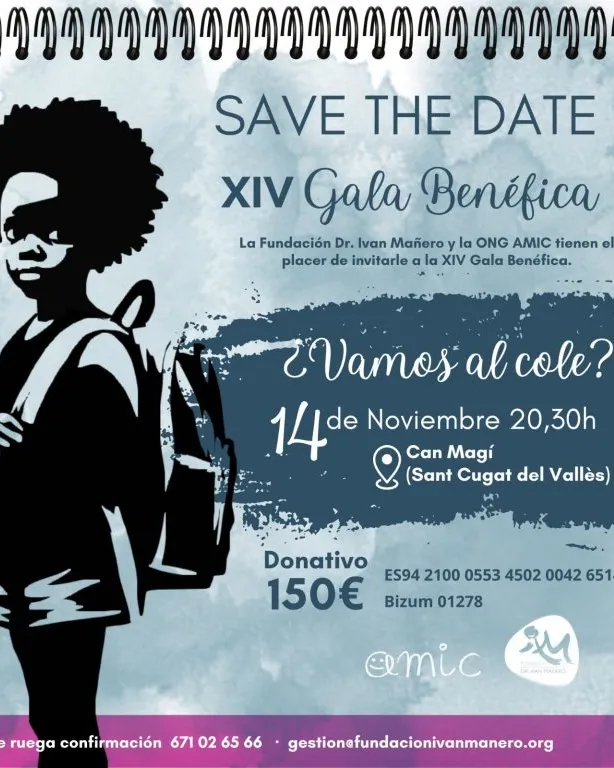 Cartell de la Gala Benèfica de la Fundació Dr. Ivan Mañero i l'ONG AMIC