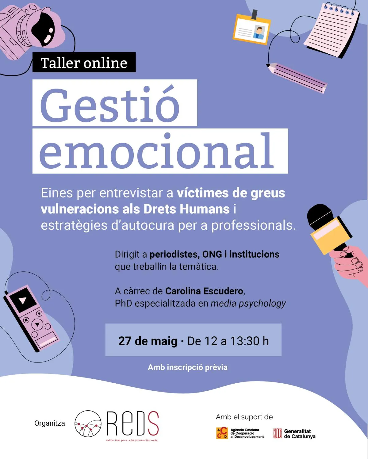 Cartell del taller de Gestió emocional