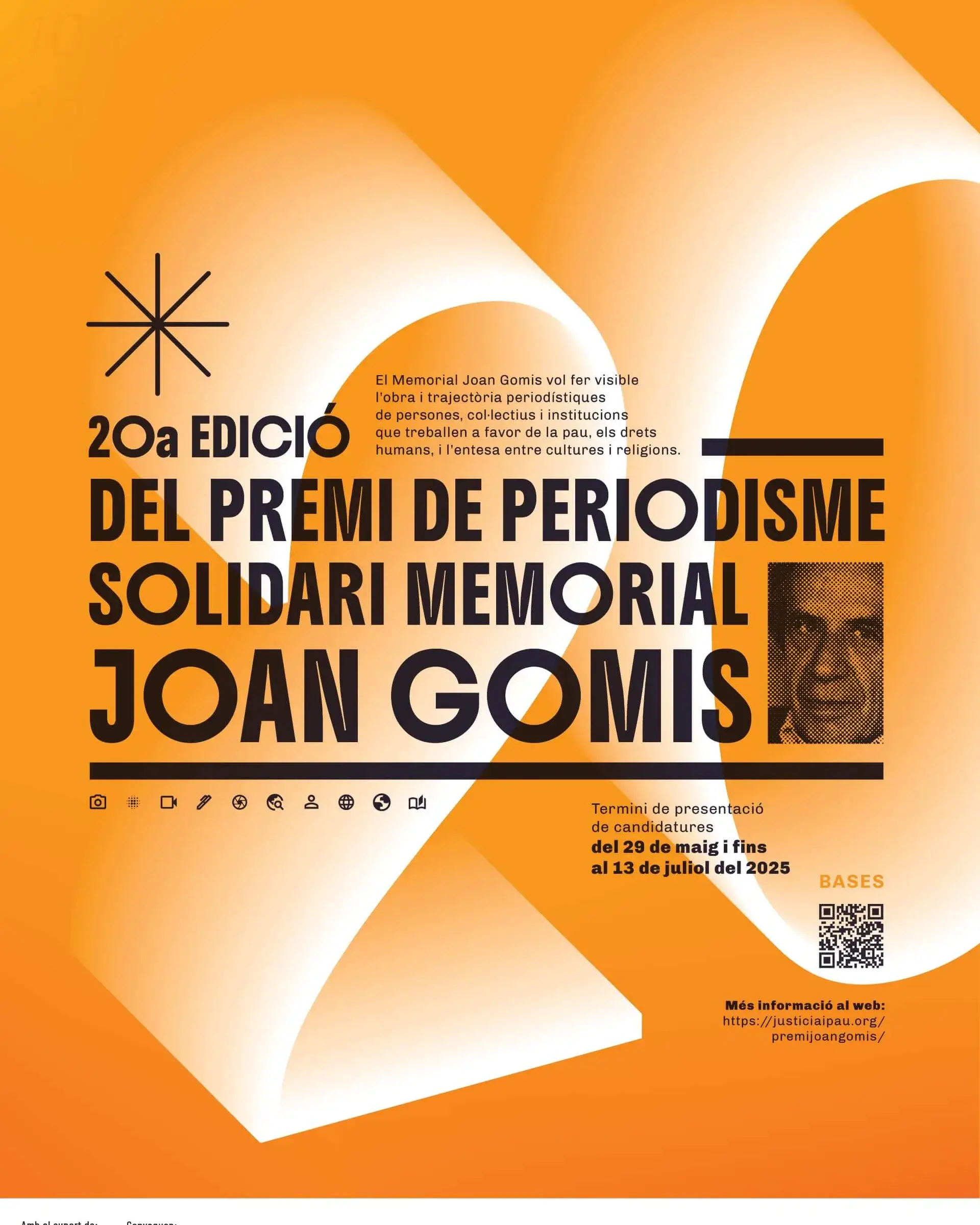 XXè Premi de Periodisme Solidari Memorial Joan Gomis Cartell de la 20a edició del Premi de Periodisme Solidari Memorial Joan Gomis
