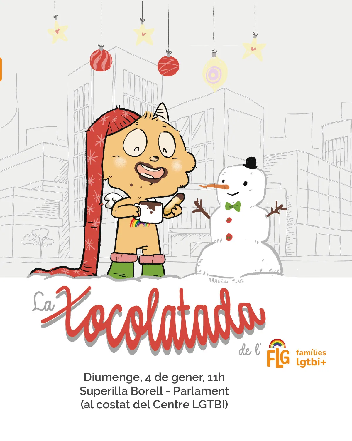 La xocolatada de l’Associació de Famílies LGTBI. Font: Associació de Famílies LGTBI