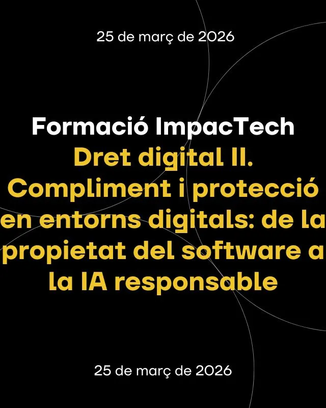 Formació ImpacTech | Dret digital II. Capital intel·lectual i actius intangibles