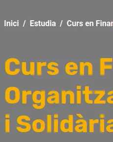 Cartell promocional. Nom del curs amb una planta al fons