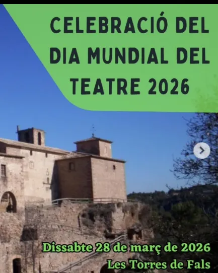 Cartell oficial de la jornada de teatre a les Torres de Fals.