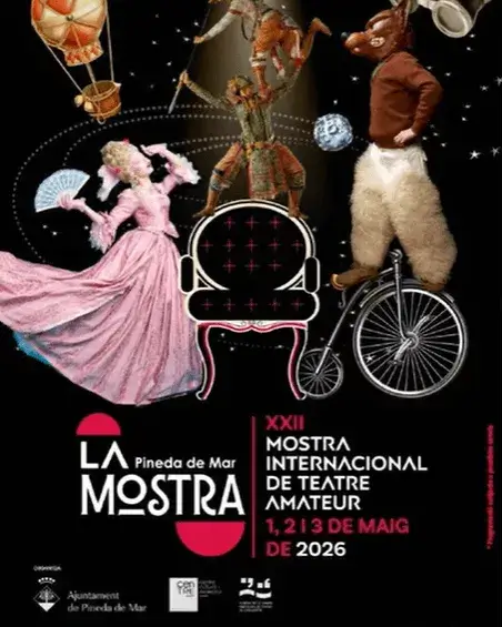 Cartell oficial de la XXII Mostra Internacional de Teatre Amateur.