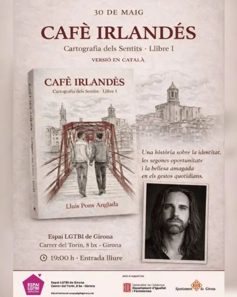Presentació del llibre ‘Cafè Irlandès’. Font: Espai LGTBI de Girona