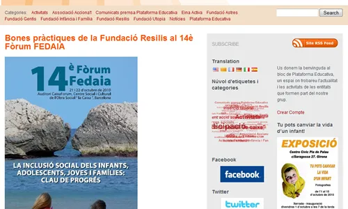 Captura del bloc de Plataforma Educativa