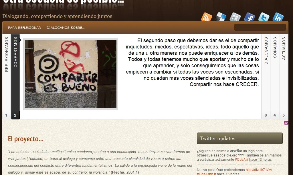 Captura de la plana web Otraescuelaesposible.org