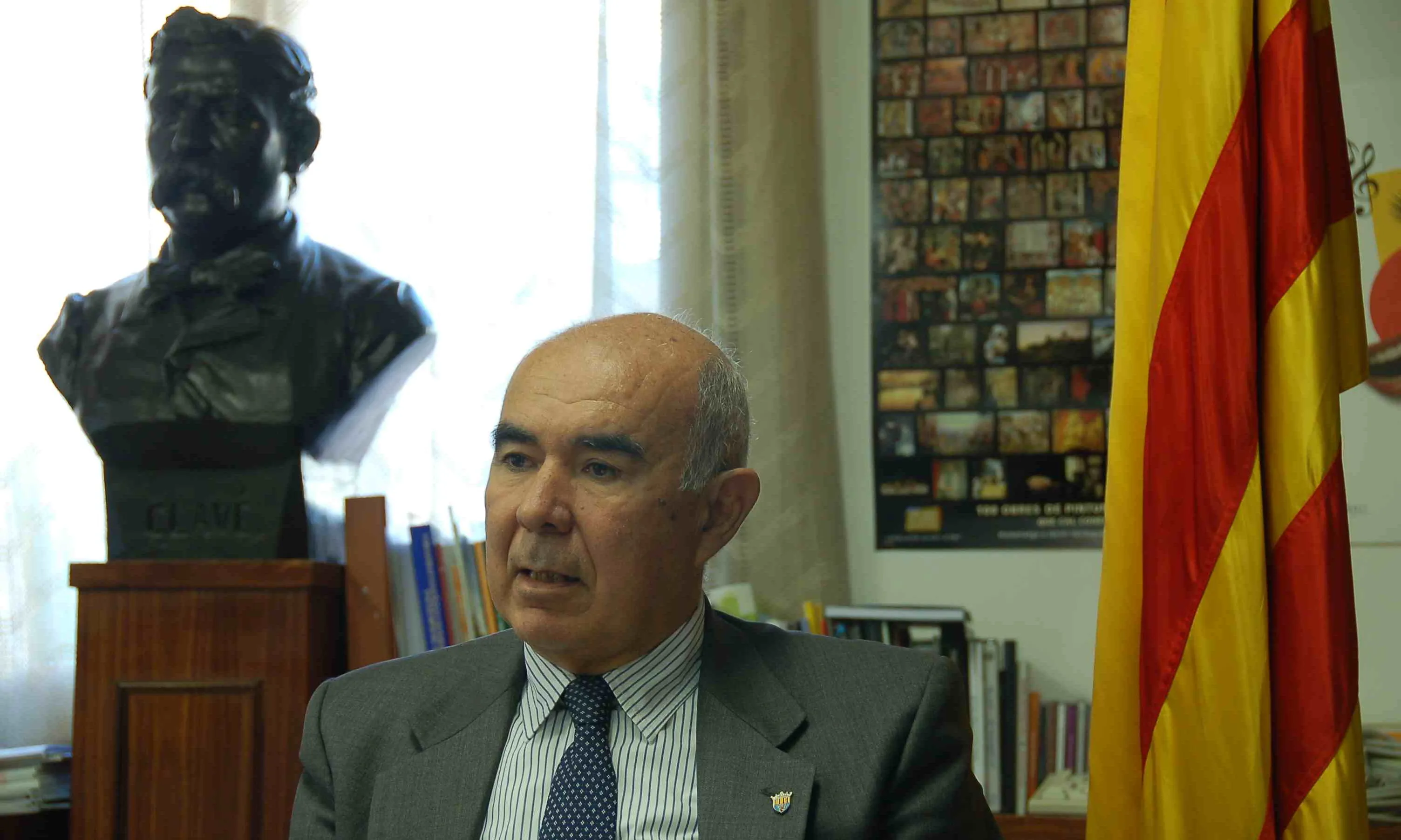 Carlo Sechi en un moment de l'entrevista. foto:A.C.