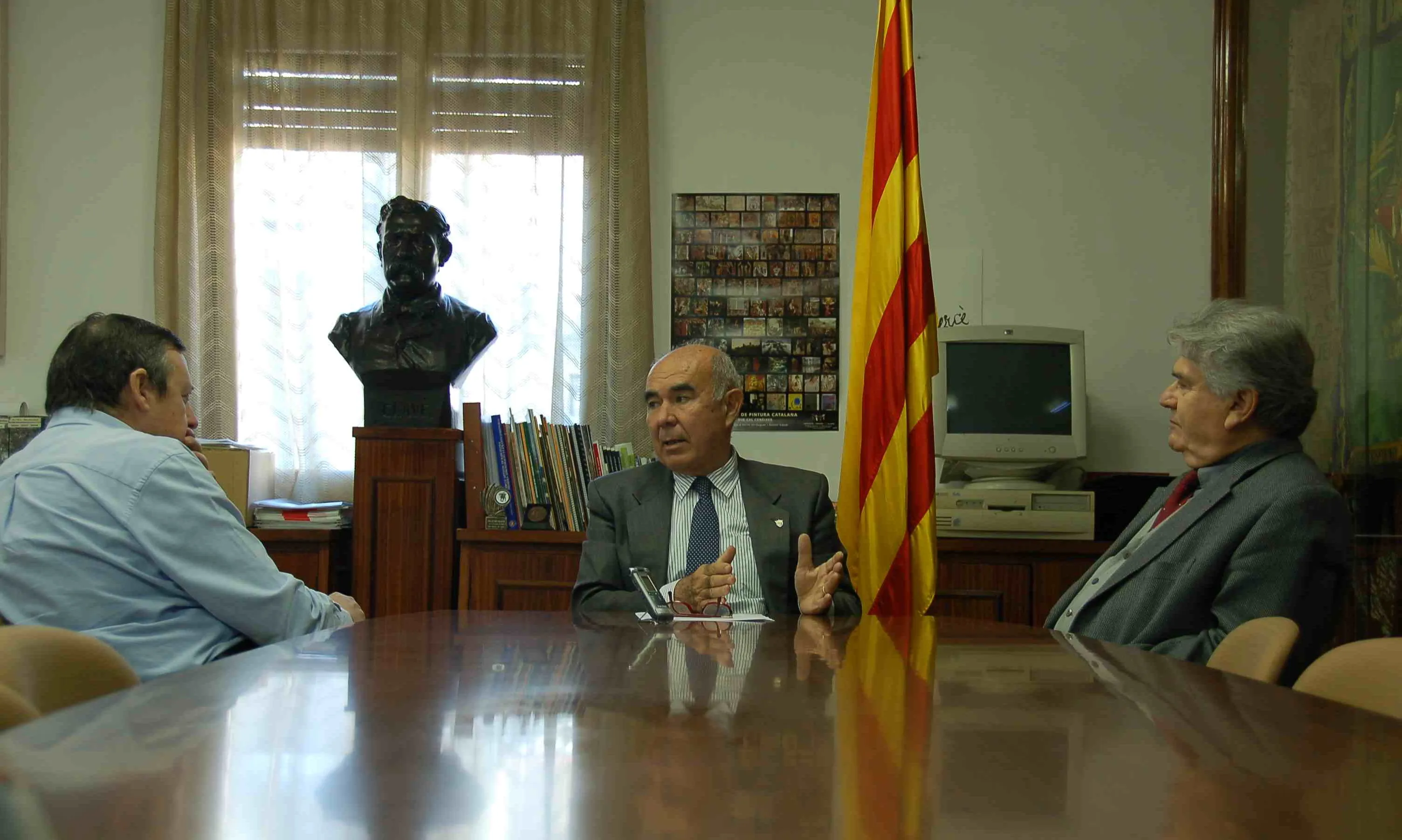 Carlo Sechi en un moment de l'entrevista. foto:A.C.