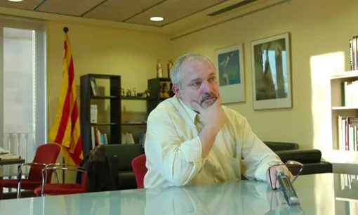 Un moment de l'entrevista.