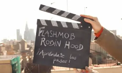 Claqueta del flashmob Robin Hood