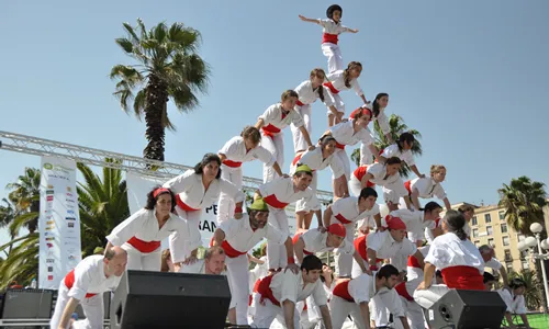 Castell al la festa del Dia per a l'Esperança de Barcelona